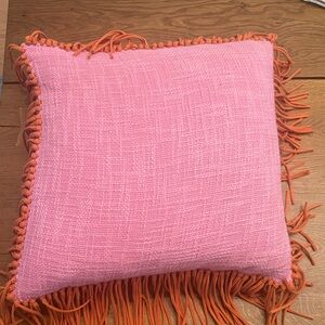 Anthropologie Pink and Orange Accent Pillow